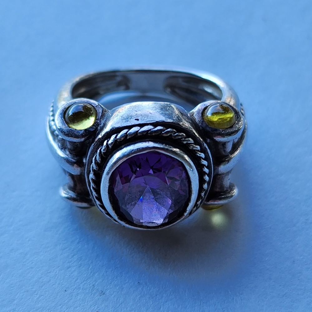 Amethyst Silver Ring Handcrafted In Thailand - image 5